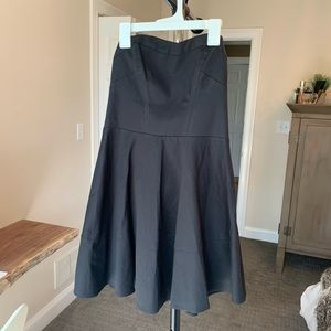 black strapless dress